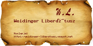 Weidinger Liberátusz névjegykártya
